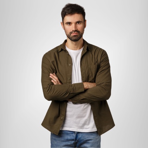 brown mens organic cotton shirt supplier