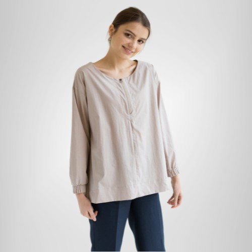 grey organic cotton women top manufacturer