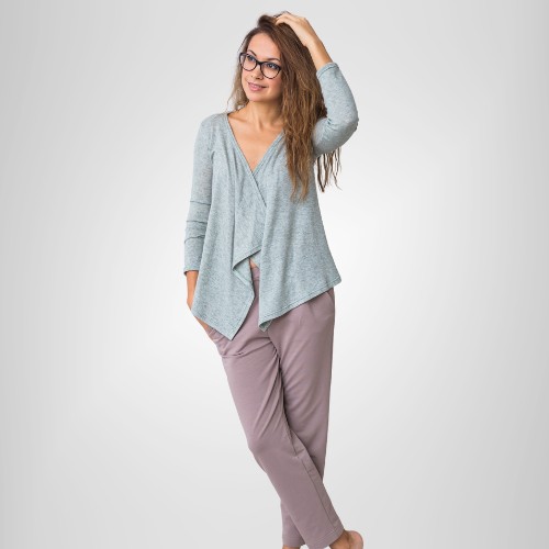 bulk light blue organic cotton top