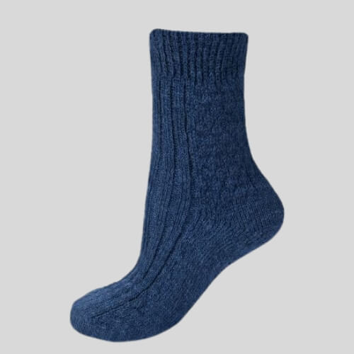 wholesale blue organic cotton socks