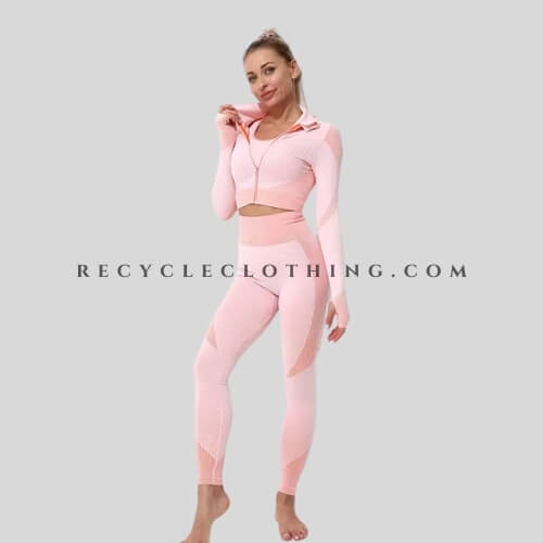 pink long sleeve yoga wear in bulk